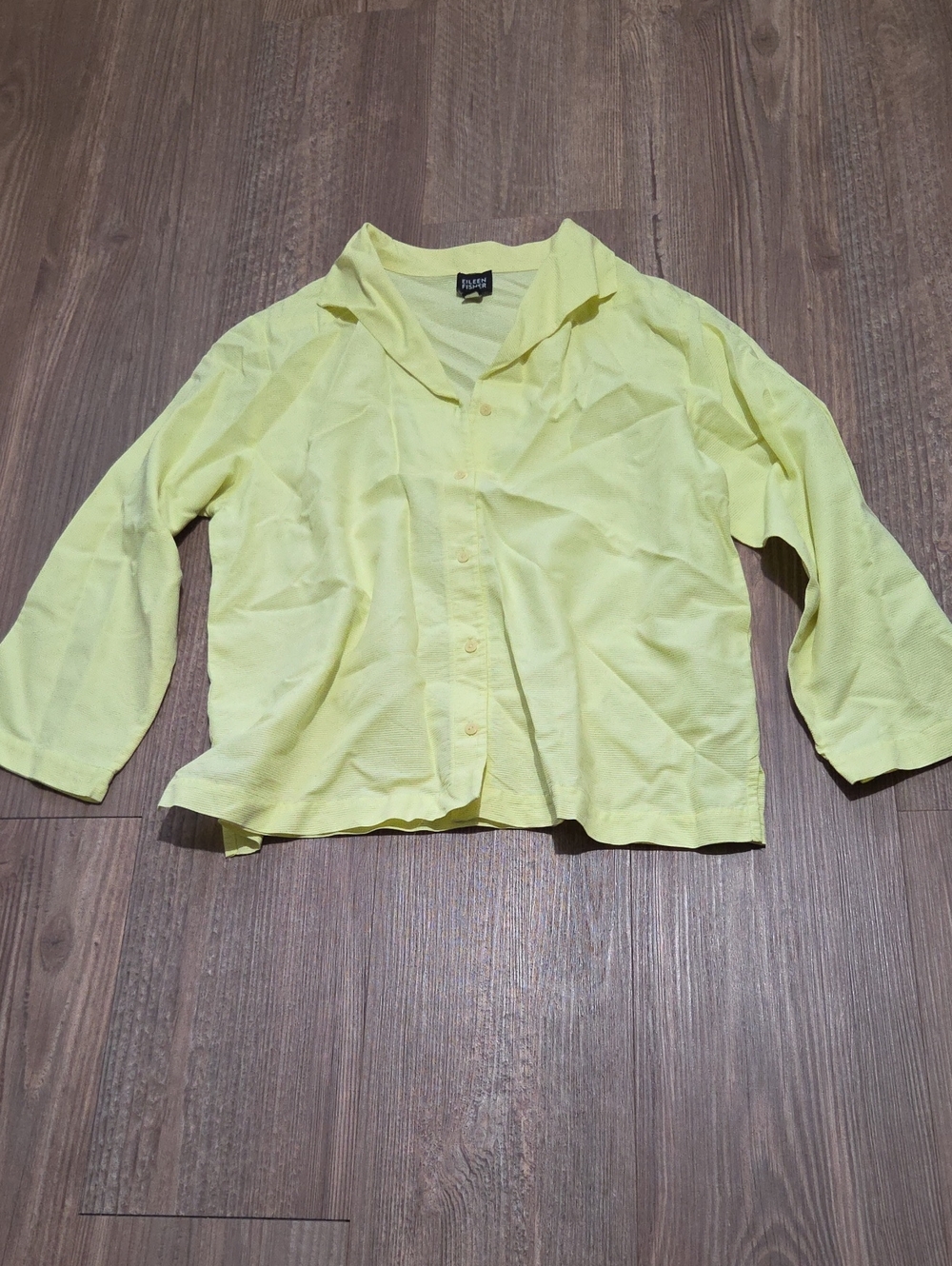 Yellow Eileen Fisher Button-Up Top